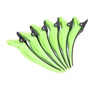 ACOGEDO Clips de Coiffage Efficaces pour les Salons - 6 Clips de Section de Bill de Canard pour Permage et Teinture des Cheveux - Design Léger et Résistant à la Rouille en Vert pour les Types de