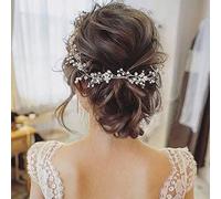 ACOGEDO Coiffe de Perle de Mariée Chaîne Douce Décoration de Perles Coiffure Accessoires de Cheveux de Mariage 50 Cm or Mettant en Valeur le Casque de Perle ClaCoiffe de Mariéecoiffe de Perlemariage
