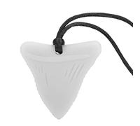ACOGEDO Collier de Dentition en Silicone de qualité Supérieure pour Bébés Autistes, Pendentif à Mâcher avec 5 Options de Couleurs (WHITE)