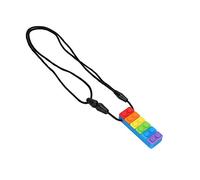 ACOGEDO Collier en Silicone Teether | Pendentif à Mastication à Haute Température | Silicone écologique Rouge pour Nourrissons, Enfants et Adultes (Glue dentaire de la boutique de construction)