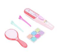 ACOGEDO Craie Temporaire pour Cheveux pour Enfants, 6 Bâtons de Coloration Brillants Lavables avec Kit de Tampons de Pierres Précieuses pour Filles de 3 Ans et Plus