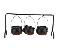 ACOGEDO Décor de Bol de Service de Chaudron de SorcièresBols de Service de Chaudron de Sorcières DecorWitches C Décor de Bol de de de Sorcières, d'Halloween en Plastique avec Accessoires Photo