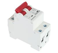ACOGEDO Disjoncteur Miniature DC 2P Isolateur de Système Solaire Photovoltaïque Montage sur Rail DIN 1000 V 50 A DZ47-63Z C50 et Circuit de et être pour le Contrôle d'isolement et les Installations