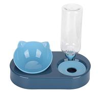ACOGEDO Dispensateur de Nourriture pour Chiens, Distributeur de Distributeur d'eau pour Chiens Feeder Pet Double Cat Bols Water and Food Bowl Set Bols Cat Aliments pour Les Chats de Petite ou (Blue)