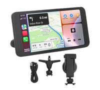 ACOGEDO Écran de Voiture sans Fil Portable de 6,5 Pouces, Prise en Charge Automatique, écran Tactile IPS 720P Bluetooth FM AUX, avec Assistant de Commande Vocale, pour Voitures