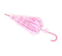 ACOGEDO Élégant Parapluie de Coton en Dentelle Nuptiale pour les Mariages et Photographie, Canopée en Dentelle Rose, Accessoire de Mariage et Accessoire Photo (PINK)
