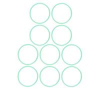 ACOGEDO Ensemble de Cerceaux d'entraînement Sensoriel pour Enfants - 10 Pcs 40 Cm de Diamètre Creux Anneaux Verts pour la Forme Physique et l'exercice - 18 Mm de Large Exercice pour Enfants et