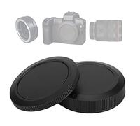 ACOGEDO Ensemble de Couvercles de Capuchon d'Objectif Avant et Arrière pour Appareil Photo Portable en Plastique pour Appareil Photo Plein Format EOSR Noir de Aide à Réduire la Poussière et à