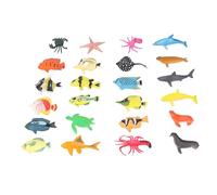 ACOGEDO Ensemble de Jeu de Poissons Tropicaux 12 Pièces - Figurines d'animaux Marins d'apprentissage éducatif en PVC pour Les Décorations et Les Activités 'Apprentissage Amusantes.