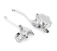 ACOGEDO Ensemble de Levier de Maître-Cylindre de Frein Hydraulique argenté pour Guidon de 1 Po et Augmente le Cylindre de Frein AvantMaître de FreinLevier de HydrauliqueLevier de Poignée de