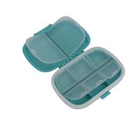 ACOGEDO Étui à Pilule de Voyage avec 8 Compartiments - Organisateur de Médecine Portable à Usage Quotidien - Récipient de Vitamines Compactes pour la Poche ou le Sac à Main