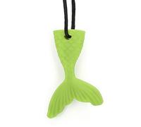 ACOGEDO Forme de Queue de Poisson en Silicone Apaisante TEATHER avec un Collier Pendentif Confortable Stick Dentition pour les Bébés - Jouet à Croquer Bleu Doux pour le Soulagement la Dentition