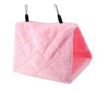 ACOGEDO Hamac à Oiseaux Moelleux Doux pour Confort en Cage avec Chaleur d'hiver et Conception de Crochet pour Une Pendaison Facile Adaptée aux Perroquets et aux Petits Oiseaux en Rose Petite Taille