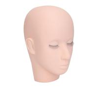ACOGEDO Head Mannequin de Cils avec 3 Couches pour la Pratique de l'extension des Cils - Têtes de Poupée de Maquillage en Silicone Haute densité Réaliste pour l'entraînement beauté et 'écran de