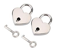 ACOGEDO Heart Lock with Skeleton Key 2 Sets Fancy Design for Diary and