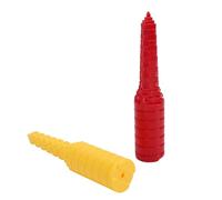 ACOGEDO Hot Dog Bun Perforateur Perceuse à Pain Perforateur 2pcs Rose et Jaune ABS Machine à Chignon Anti-Fuite avec Prise Sécurisée pour Pique-Niques Camping Cuisine à Domicile