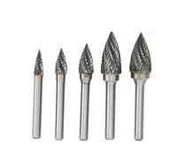 ACOGEDO Jeu de 5 Limes Doubles en Carbure avec Tige de 6 Mm/0 24 Pouces pour l'automobile d'aviation Pas Facile ou de Travail Fraise en Carbure Lime en Lime Rotative Double Jeu de Fraises en Double