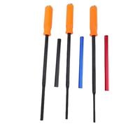 ACOGEDO Jeu de Poinçons Longs, 3 Tailles de Têtes de Poinçon 1/4", 5/16", 3/8", avec Poignée Ergonomique et Capuchon de Frappe, pour le Démontage des Goupilles D'étrier de Frein et les