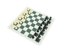ACOGEDO Jeu d'échecs Portable, Jeu de Voyage avec Damier en Simili Cuir PU et 32 pièces en Plastique PS dans Un Sac de Rangement