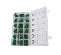 ACOGEDO Kit d'assortiment HNBR O de 270 Pièces avec 18 Tailles pour les Systèmes de Gaz de Plomberie AC Automobiles - Ensemble d'outils avec étui Transparent (GREEN)