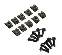 ACOGEDO Kit de Boulons de Carénage de Moto 5 * 16MM, Vis Spire, Clamp/Holder de Fixation de Vitesse, écrou de Corrosion et de Placage, 2 Brillance élevée, 1 Durable, Long Aluminium du Support, écrou