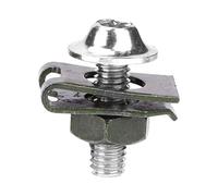 ACOGEDO Kit de Boulons de Carénage de Moto 5 * 16MM, Vis Spire, Clamp/Holder de Fixation de Vitesse, écrou de Corrosion et de Placage, 2 Brillance élevée, 1 Durable, Long Aluminium du Support, écrou