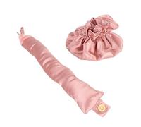 ACOGEDO Kit de Coiffage de Chignon sans Chaleur pour les Vagues et les Chances sans Effort - Curler sans Chauffage en Satin Doux pour les Cheveux Longs - Curling Bricolage Portable Ensemble en Rose