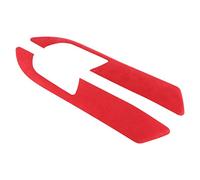 ACOGEDO Kit de Couverture de Poignée de Porte en Cuir suédé, 2 Pièces, Cadre de Garniture Intérieure Mince de 2mm adapté pour Z4 E89 2009-2016 Gris (rouge)