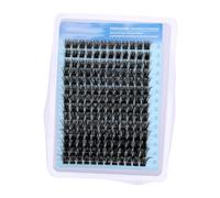 ACOGEDO Kit de Grappes de Cils Individuels 8-16 Mm C Courbés en Fibres Synthétiques Souples sans Nœuds avec Pince à épiler pour un Usage Quotidien et les Fêtes
