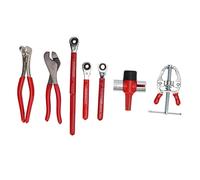 ACOGEDO Kit d'entretien de Batterie 7 Pièces, Pince à Borne en Acier, clé, Extracteur d'épandeur de Brosse pour l'entretien du Terminal afin 'éviter Que Le Câble 'Extraction du Terminal Ne Soit