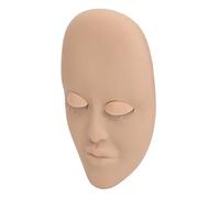 ACOGEDO La Tête de Mannequin Extension des Cils Réalistes avec un Toucher Doux Présente un Visage en Silicone et 6 Paupières Remplaçables pour Pratiquer les Cils en Rose (couleur de peau)