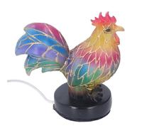 ACOGEDO Lampe de Table en Forme de Coq en Résine Teintée - Veilleuse LED en Forme d'animal pour la Décoration de la Maison - Lampe de Chevet Décoration de Chambre à Coucher Une Teintée Qui Est