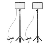 ACOGEDO Lampe Vidéo LED RVB avec Trépied Extensible, 3200 K 5600 K Bicolore 10 Niveaux de luminosité 7 Couleurs D'éclairage RVB, pour Vidéoconférence, Streaming en Direct, Jeu en