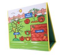 ACOGEDO Légumes éducatifs Fruit Felt Board Stories Pousser pour Les Tout-Petits - Kit de Jeu Préscolaire en Flanelle d'apprentissage Pliable avec des Personnages de Dessins Animés Mignons
