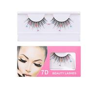 ACOGEDO Les Paillettes 7D Sont des Fausses Cils avec des Paillettes de Cœur de Pêche | Extensions de Cils Faits à la Main, Doux et Réutilisables | pour la Fête et le Maquillage de Mariage (A14)