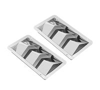 ACOGEDO LouverBoat Louver VentBoat 3 Slots LouverBoat Grille d'aérationBoat Ve Paire de Couvercles d'aération Marins 3 Fentes 210x110mm Grille 'aération Rectangulaire pour B 304 en Acier