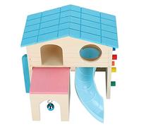 ACOGEDO Maison d'amusement en Bois pour Hamster, Cabanes, Jouet d'exercice pour Hamster, Terrain de Jeu Amusant, Bleu et C'est Un Jeu Qui Est Un Jouet pour Maison 'Amusement pour, Cabane en