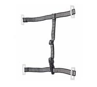 ACOGEDO Mentonnière pour Casque de sécurité en Forme de 28 Cm, Extensible, Couleur Blanche, Blocage avec 4 Points Fixes pour les Points du Casque et Auxquels la Mentonnière du de sécurité Est