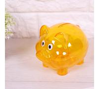 ACOGEDO Mignon Couleur Créative Cochon Banque d'anniversaire Cochon Banque Jouet économiser et Enfants Argent sont 1 Gérer 2 Jouets Ornements Train d'anniversaire Argent Créatif (Petite Orange)
