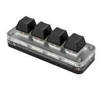 ACOGEDO Mini 4 Clés du Clavier de Jeu avec éclairage RVB - Keypad Mécanique Type C à l'interface USB, Noir, Compatible avec, OS X