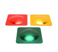 ACOGEDO Miroir Mural à Bulles Miroir à Bulles Sensoriel Décoration Murale en Acrylique pour Chambre d'enfants Salles de Jeux Rouge Jaune Vert 10x10 Pouces Ensemble de 3 Pièces (Ensemble de 3 pièces)