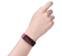 ACOGEDO Montre-Bracelet Numérique LED avec Mode d'économie d'énergie X Bracelet en Silicone X Affichage du Calendrier en Temps Réel Format 12 Heures Vêtements de Sport et Décontractés (Rose)