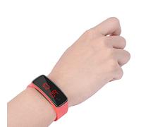 ACOGEDO Montre-Bracelet Numérique LED avec Mode d'économie d'énergie X Bracelet en Silicone X Affichage du Calendrier en Temps Réel Format 12 Heures Vêtements de Sport et Décontractés (Rouge)
