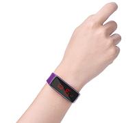 ACOGEDO Montre-Bracelet Numérique LED avec Mode d'économie d'énergie X Bracelet en Silicone X Affichage du Calendrier en Temps Réel Format 12 Heures Vêtements de Sport et Décontractés (Purple)