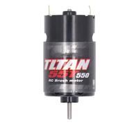 ACOGEDO Moteur 550 RC Moteur brossé Noir 55T Ventilateur de Refroidissement intégré Universel Haute Vitesse avec Réducteur 1/3 pour Camion de Voiture sur Chenilles 1/14 /10 RC et Ventilateur de