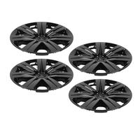 ACOGEDO Moyeu de Roue Mat 4 Pièces de 19 Pouces pour 2021-2024 - Protections Aérodynamiques à Couverture Complète avec Accès et Installation de Valve (Noir Brillant)