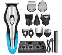 ACOGEDO Multifonctionnel 6 en 1 Hair électrique Clipper Nez Coiffure Trimmer à Barbe Rasoir de Rasoir Kit de Toilettage avec Têtes de Coupe en Acier Inoxydable et Peignes Limites Réglables