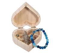 ACOGEDO Nouvelle Belle Boîte de Rangement de Bijoux en Forme de Coeur en Bois Emballage étui de Transport Décoration Artisanale Boîte à Bijoux en Bois Fashiona à en Forme de CoeurBoîtes à en de Coeur