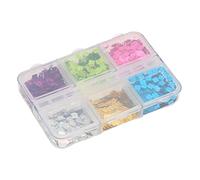 ACOGEDO Paillettes à Ongles Carrés Colorés pour Décoration de Nails de Nail Bricolage - 6 Grilles Accessoires Paillettes Mixtes, et Sûr pour les Types Peau