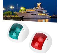 ACOGEDO Paire de Lampes de Signalisation 3 W LED Voyant d'avertissement de Navigation pour Bateau Marin Yacht Rouge Vert Corrosion Forte à Durable Paire ABS Fabriquée et Contient une Navigation